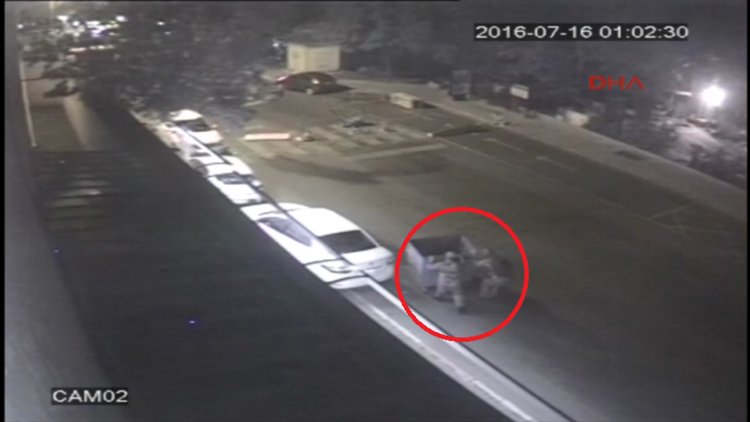 Çengelköy'de darbeci askerlerin kurşun yağdırması kamerada