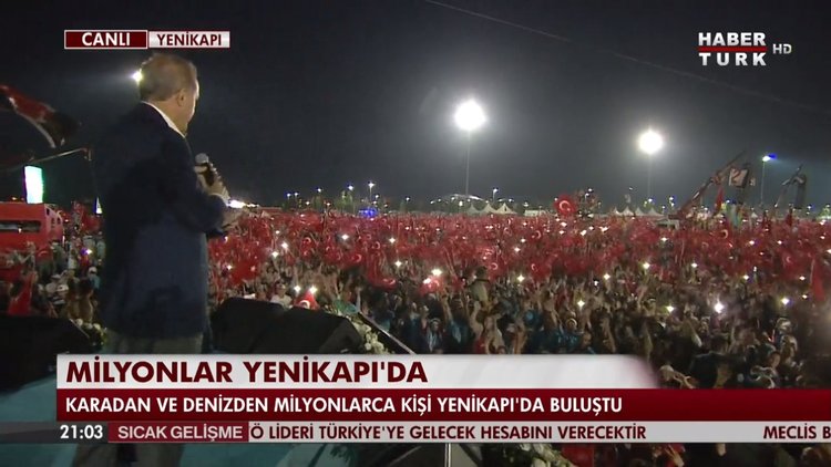 Cumhurbaşkanı Erdoğan Yenikapı'da konuştu!