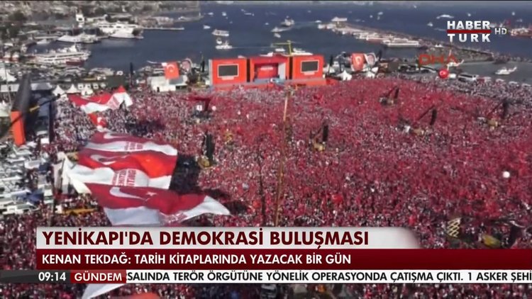 Yenikapı'da demokrasi buluşması