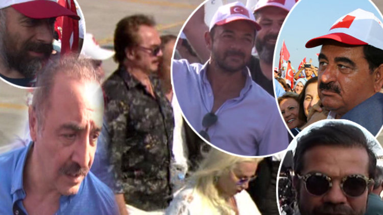 Ünlü isimler Yenikapı miting alanında