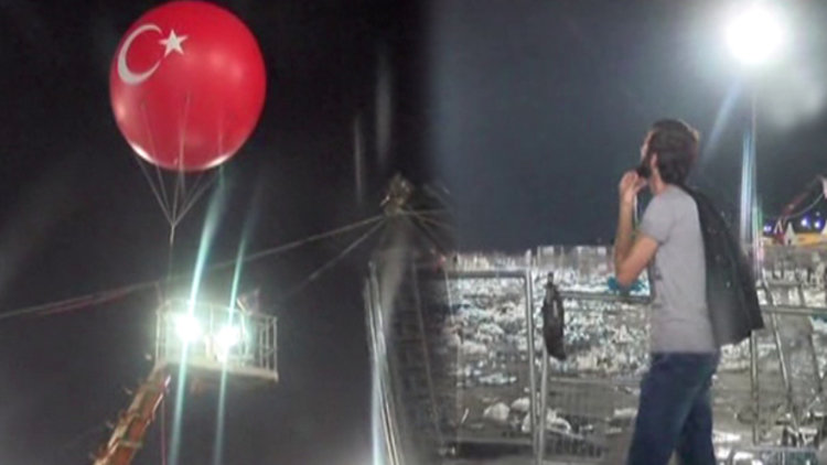 Rizeli gencin dev balon nöbeti