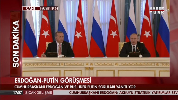 Erdoğan ve Putin ortak basın toplantısı düzenledi