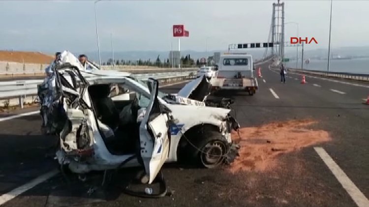 Osmangazi Köprüsü'nde kaza: 1 polis şehit