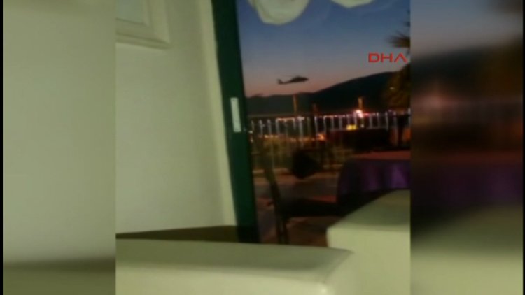 Darbeci askerleri almaya gelen helikopterin kaçış anı görüntüleri ortaya çıktı