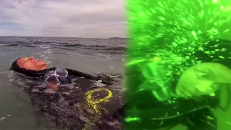 Panik yapan dalgıçın zor anları