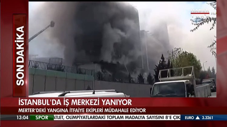 Merter'de büyük yangın