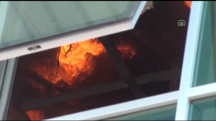 Beypazarı'nda iş hanında yangın