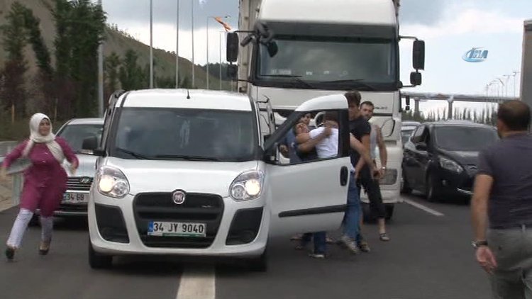 Yavuz Sultan Selim Köprüsü'nde ilk kavga