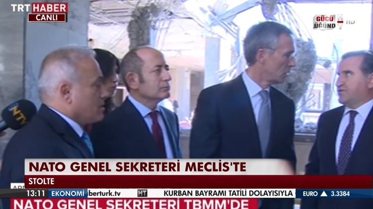NATO Genel Sekreteri Stoltenberg bombalanan meclisi inceledi