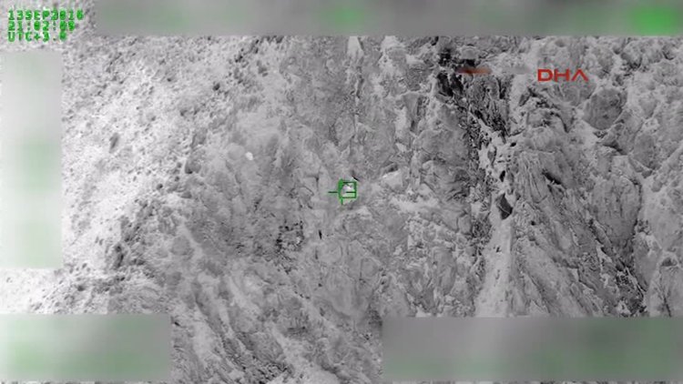 Hakkari kırsalında düzenlenen hava harekatının görüntüleri