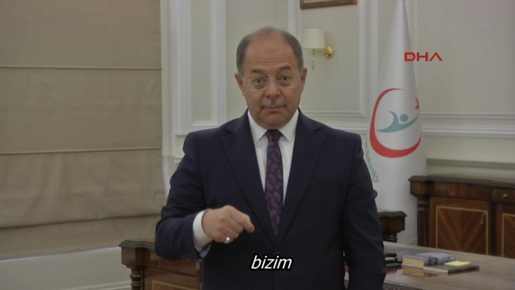 Bakan Akdağ'ın işaret dili ile verdiği mesaj büyük ilgi gör