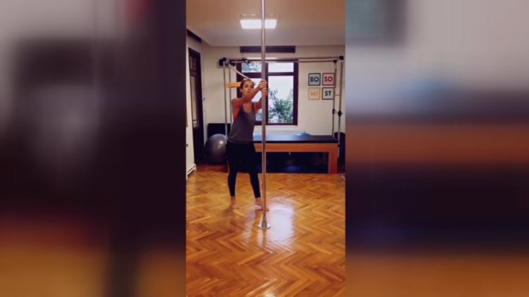 İrem Sak direk dansı yaptı