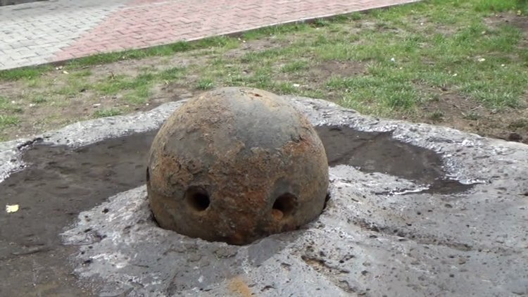 1.Dünya Savaşı'ndan kalma top mermisi bulundu