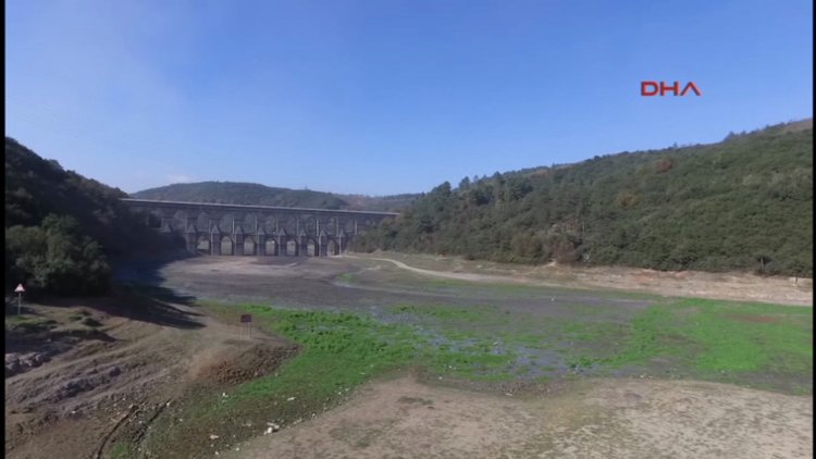 Alibeyköy barajının havadan görüntüsü