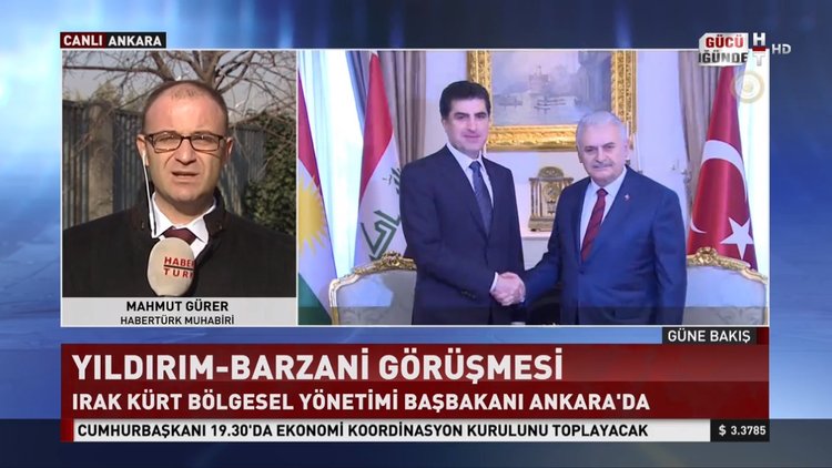 Binali Yıldırım-Barzani görüşmesi başladı