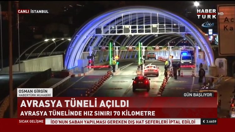 Avrasya Tüneli trafiğe açıldı