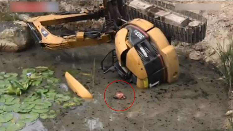 2 saat boyunca çamurda kaldı