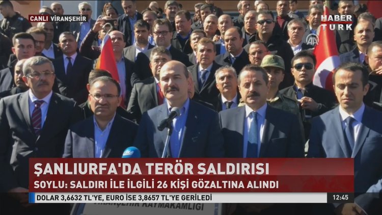 Bakanlar terör saldırısının yaşandığı Viranşehir'de