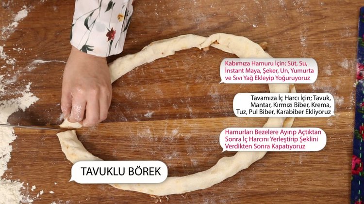 58 saniyede Tavuklu Börek