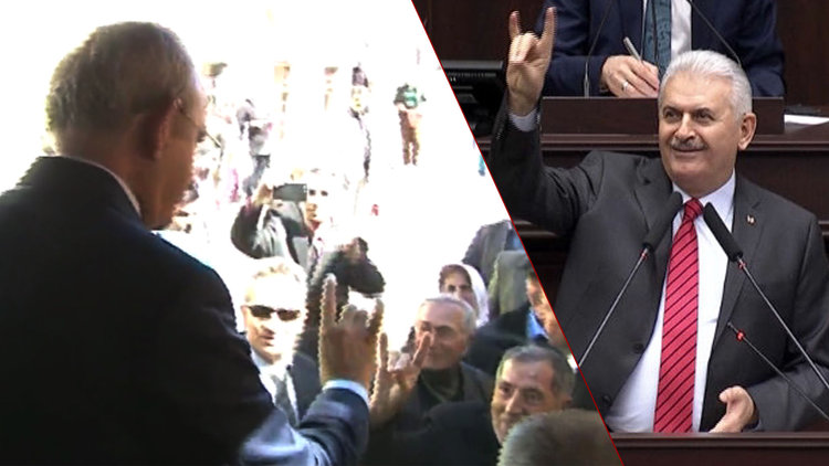 Kılıçdaroğlu'ndan bozkurt işareti