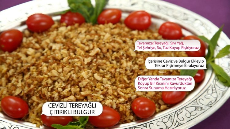 38 saniyede Cevizli Tereyağlı Çitirikli Bulgur Pilavı