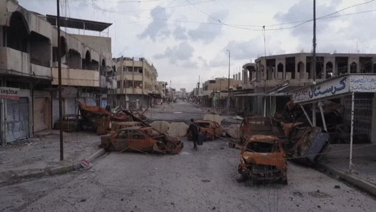 Musul'daki yıkım havadan görüntülendi