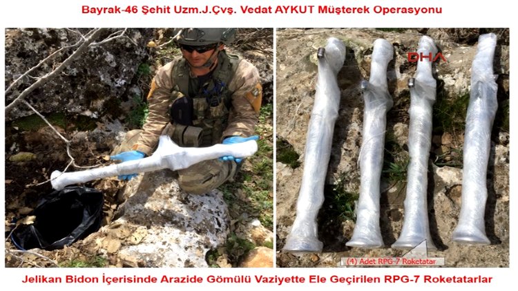 Diyarbakır-Lice kırsalında PKK'ya ait çok sayıda silah ve mühimmat ele geçirildi