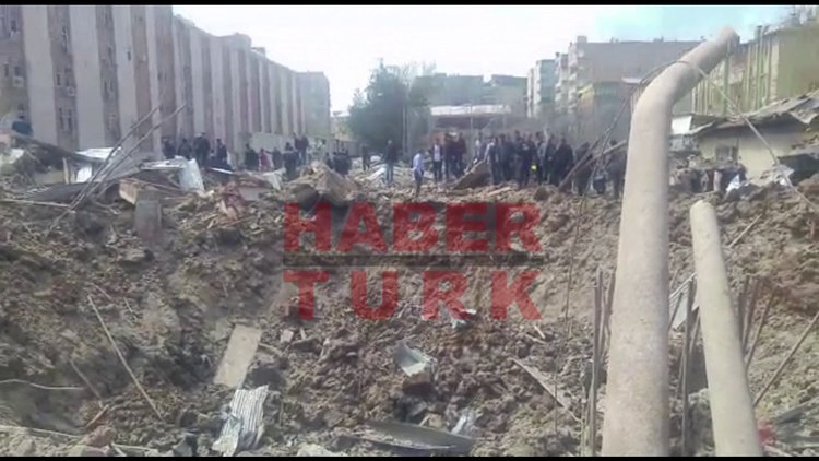 Diyarbakır Bağlar'da patlama sonrası olay yeri