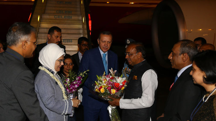 Cumhurbaşkanı Erdoğan Hindistan'a geldi