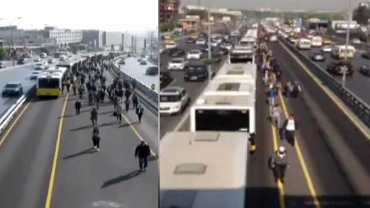 Metrobüs seferlerinde aksama