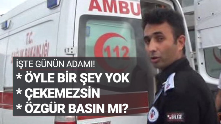 Güvenlik görevlisinden özgür basın yorumu