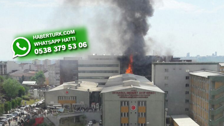 Halkalı'da Mehmet Akif Ersoy Hastanesi'nde yangın