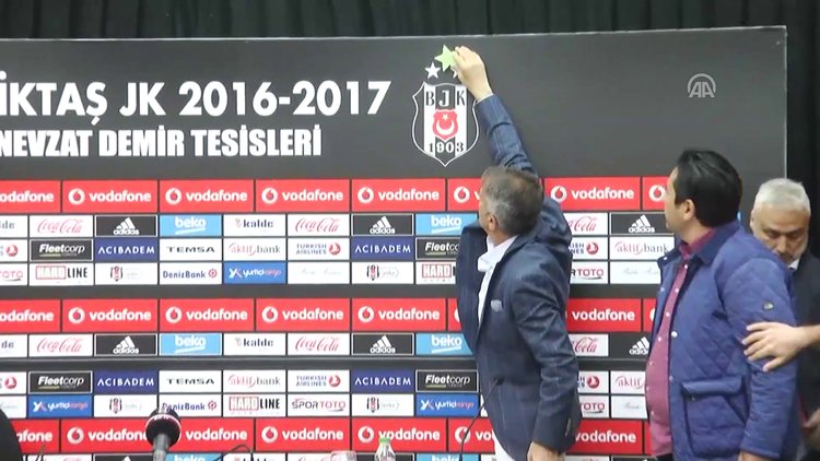 Şenol Güneş, BJK armasının üzerine 3. yıldızı ekledi