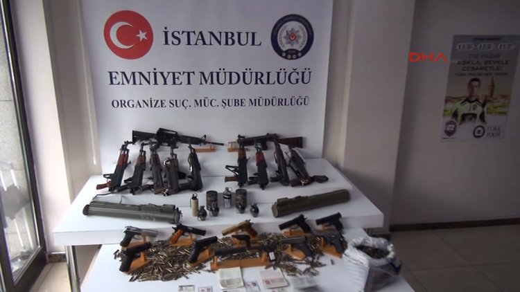 Sedat Şahin operasyonunda ele geçirilen silahlar