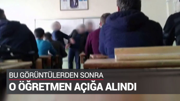 Öğretmen dayağı cep'le kaydedildi