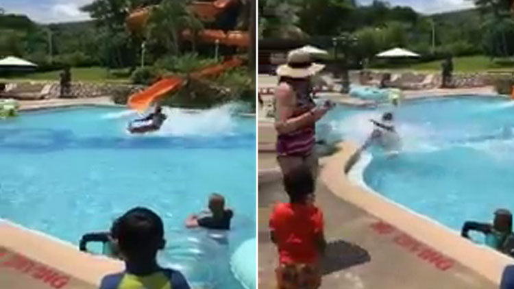 Suda batmadan karşı tarafa geçti