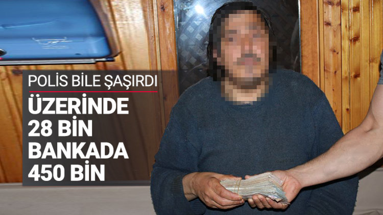 Dilenciden çıkanlar şaşırttı