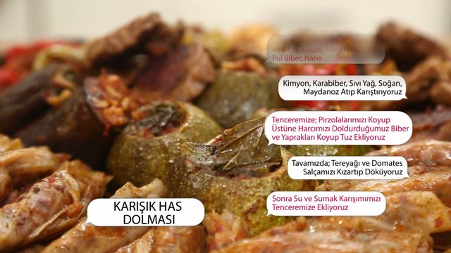 55 saniyede Karışık Has Dolma