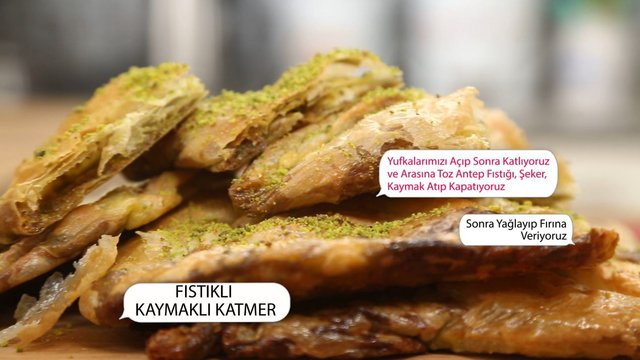 55 saniyede Fıstıklı Kaymaklı Katmer