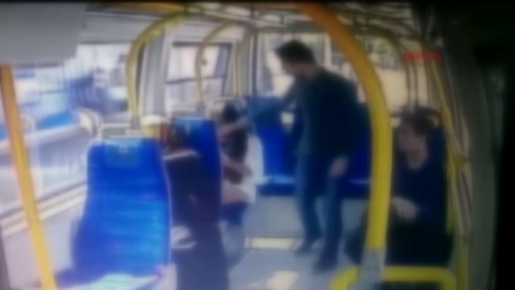 Şortlu kıza saldırı anı kamerada