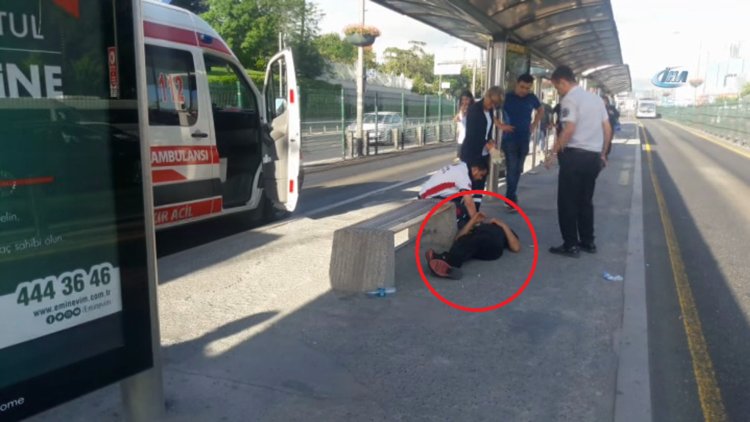 Bonzai içen genç, metrobüs seferlerini aksattı