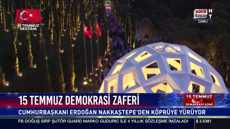 Cumhurbaşkanı Erdoğan Milli Birlik Yürüyüşü'nde