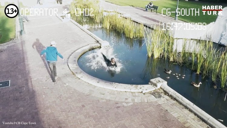 İzleyenler önce güldü, sonra şoke oldu