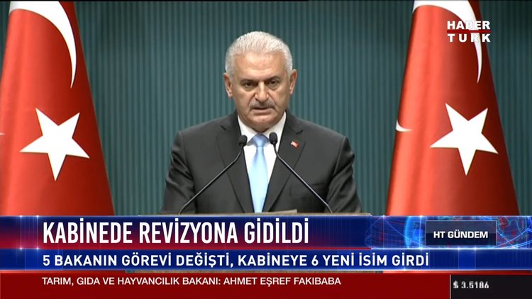 Başbakan Binali Yıldırım yeni kabineyi açıkladı