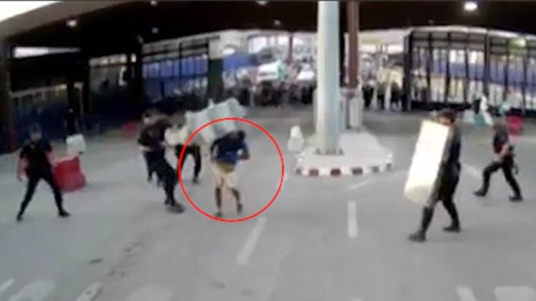 Sınırdaki polise bıçaklı saldırı