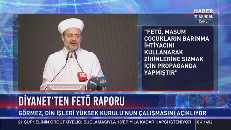 Diyanet İşleri Başkanı Mehmet Görmez, FETÖ raporunu açıkladı