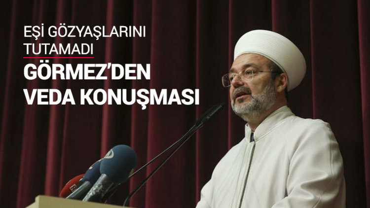 Görmez mesai arkadaşlarıyla vedalaştı