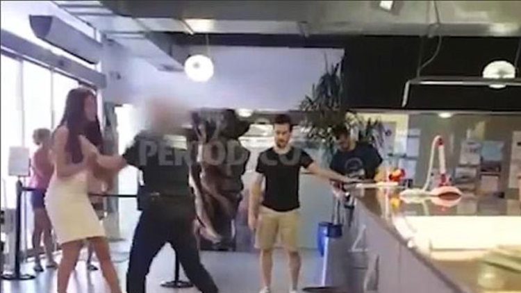 Polis genç kadını böyle tutukladı