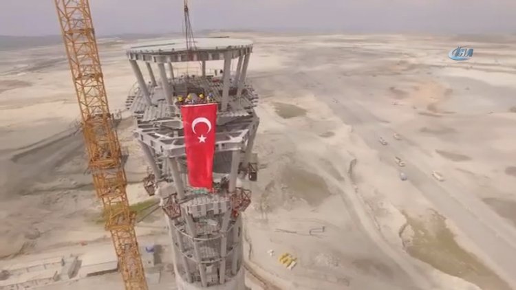 3. Havalimanı'nda uçakların inişlerini kontrol eden kulenin yapımı bitti