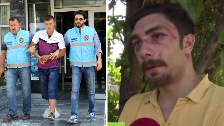 Gaspçısıyla hastanede karşılaştı